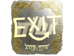 Sticker exit (Gold) | Austin 2025 - Preço e onde comprar no CS2