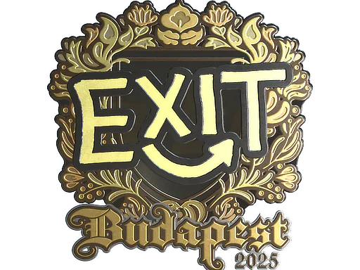 Sticker exit (Gold) | Budapest 2025 - Preço e onde comprar no CS2