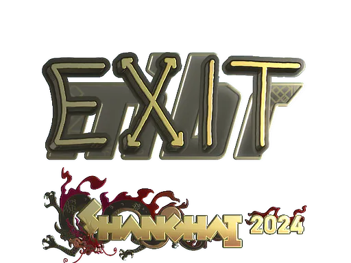 Sticker exit (Gold) | Shanghai 2024 - Preço e onde comprar no CS2