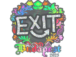 Sticker exit (Holo) | Budapest 2025 - Preço e onde comprar no CS2