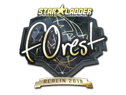 Sticker f0rest (Gold) | Berlin 2019 - Preço e onde comprar no CS2