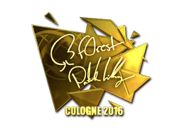 Sticker f0rest (Gold) | Cologne 2016 - Preço e onde comprar no CS2