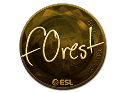 Sticker f0rest (Gold) | Katowice 2019 - Preço e onde comprar no CS2