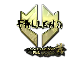 Sticker FalleN (Gold) | Antwerp 2022 - Preço e onde comprar no CS2