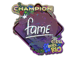 Sticker fame (Glitter, Champion) | Rio 2022 - Preço e onde comprar no CS2