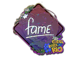 Sticker fame (Glitter) | Rio 2022 - Preço e onde comprar no CS2