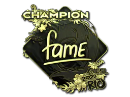 Sticker fame (Gold, Champion) | Rio 2022 - Preço e onde comprar no CS2