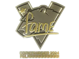 Sticker fame (Gold) | Copenhagen 2024 - Preço e onde comprar no CS2