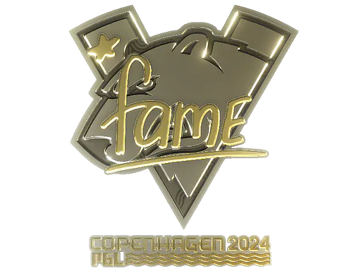 Sticker fame (Gold) | Copenhagen 2024 - Preço e onde comprar no CS2