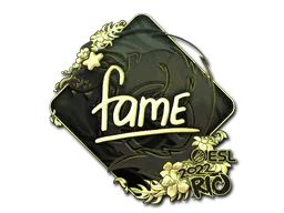 Sticker fame (Gold) | Rio 2022 - Preço e onde comprar no CS2