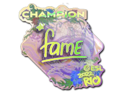 Sticker fame (Holo, Champion) | Rio 2022 - Preço e onde comprar no CS2