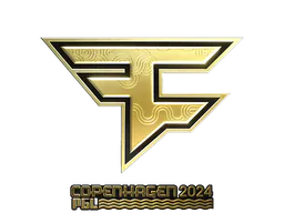 Sticker FaZe Clan (Gold) | Copenhagen 2024 - Preço e onde comprar no CS2