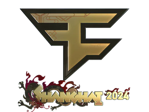 Sticker FaZe Clan (Gold) | Shanghai 2024 - Preço e onde comprar no CS2