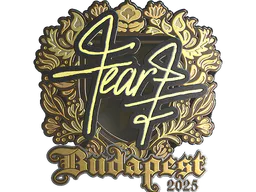 Sticker fEAR (Gold) | Budapest 2025 - Preço e onde comprar no CS2