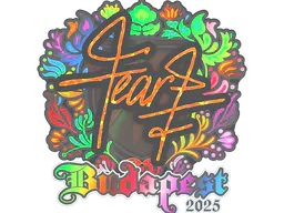 Sticker fEAR (Holo) | Budapest 2025 - Preço e onde comprar no CS2