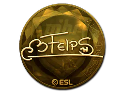Sticker felps (Gold) | Katowice 2019 - Preço e onde comprar no CS2