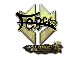Sticker fer (Gold) | Antwerp 2022 - Preço e onde comprar no CS2