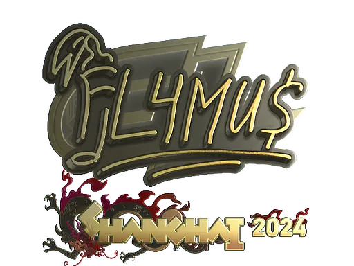 Sticker FL4MUS (Gold) | Shanghai 2024 - Preço e onde comprar no CS2