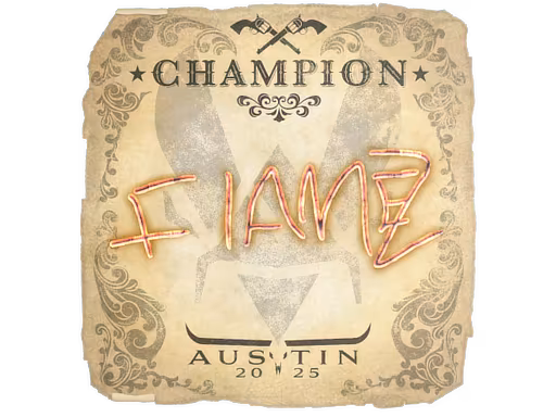 Sticker FlameZ (Champion) | Austin 2025 - Preço e onde comprar no CS2
