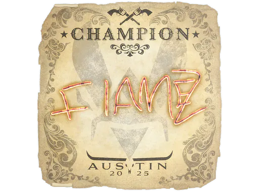 Sticker FlameZ (Champion) | Austin 2025 - Preço e onde comprar no CS2