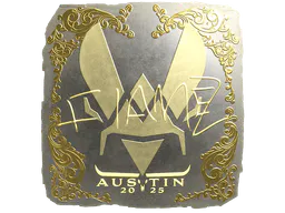 Sticker FlameZ (Gold) | Austin 2025 - Preço e onde comprar no CS2