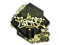 Sticker FlameZ (Gold) | Rio 2022 - Preço e onde comprar no CS2