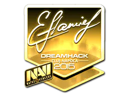 Sticker flamie (Gold) | Cluj-Napoca 2015 - Preço e onde comprar no CS2