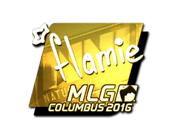Sticker flamie (Gold) | MLG Columbus 2016 - Preço e onde comprar no CS2