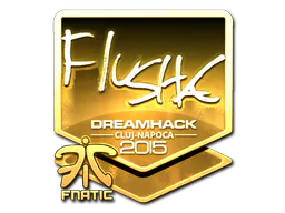 Sticker flusha (Gold) | Cluj-Napoca 2015 - Preço e onde comprar no CS2