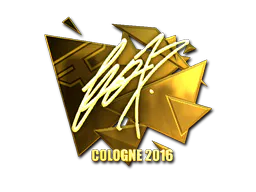 Sticker fox (Gold) | Cologne 2016 - Preço e onde comprar no CS2