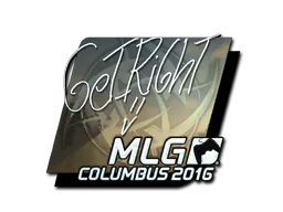 Sticker GeT_RiGhT (Foil) | MLG Columbus 2016 - Preço e onde comprar no CS2