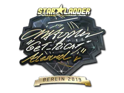 Sticker GeT_RiGhT (Gold) | Berlin 2019 - Preço e onde comprar no CS2