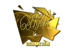 Sticker GeT_RiGhT (Gold) | Cologne 2016 - Preço e onde comprar no CS2
