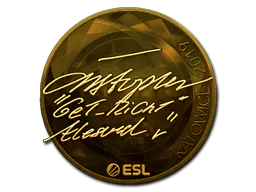 Sticker GeT_RiGhT (Gold) | Katowice 2019 - Preço e onde comprar no CS2