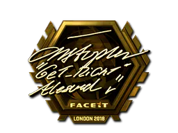 Sticker GeT_RiGhT (Gold) | London 2018 - Preço e onde comprar no CS2