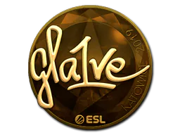 Sticker gla1ve (Gold) | Katowice 2019 - Preço e onde comprar no CS2