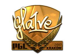 Sticker gla1ve (Gold) | Krakow 2017 - Preço e onde comprar no CS2