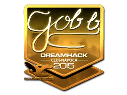 Sticker gob b (Gold) | Cluj-Napoca 2015 - Preço e onde comprar no CS2