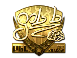 Sticker gob b (Gold) | Krakow 2017 - Preço e onde comprar no CS2