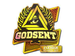 Sticker GODSENT (Holo) | Atlanta 2017 - Preço e onde comprar no CS2