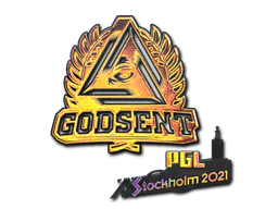 Sticker GODSENT (Holo) | Stockholm 2021 - Preço e onde comprar no CS2