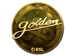 Sticker Golden (Gold) | Katowice 2019 - Preço e onde comprar no CS2