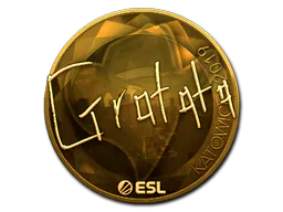 Sticker Gratisfaction (Gold) | Katowice 2019 - Preço e onde comprar no CS2