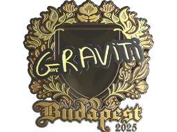 Sticker Graviti (Gold) | Budapest 2025 - Preço e onde comprar no CS2
