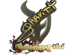 Sticker Graviti (Gold) | Shanghai 2024 - Preço e onde comprar no CS2