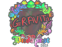Sticker Graviti (Holo) | Budapest 2025 - Preço e onde comprar no CS2