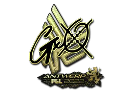 Sticker gxx- (Gold) | Antwerp 2022 - Preço e onde comprar no CS2