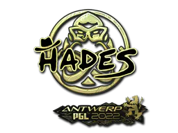 Sticker hades (Gold) | Antwerp 2022 - Preço e onde comprar no CS2
