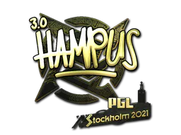 Sticker hampus (Gold) | Stockholm 2021 - Preço e onde comprar no CS2