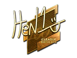Sticker HEN1 (Gold) | Boston 2018 - Preço e onde comprar no CS2